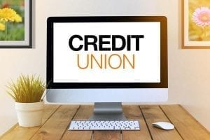 Credit Unions written on a computer screen