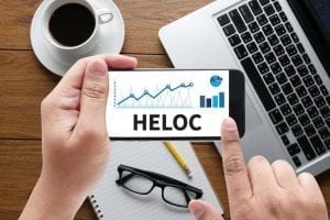 Applying for HELOC on a smartphone