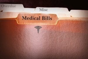 Folder with medical bills