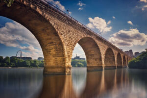 Bridge over a lake in Minnesota