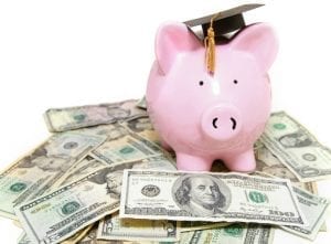 Piggy Bank with Student Loans